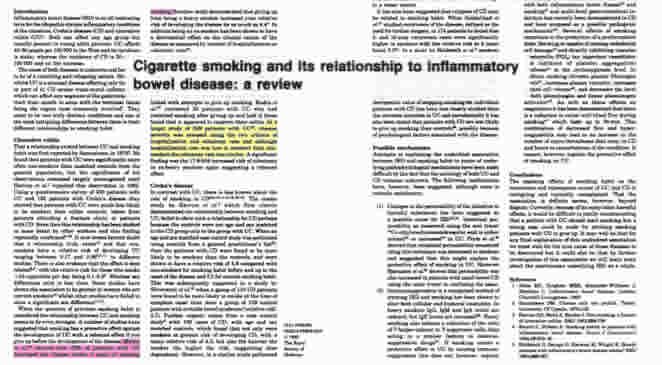 潰瘍性大腸炎とタバコの喫煙の関係